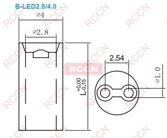 日成內雙圓孔B-LED隔離柱