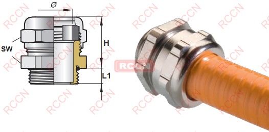 日成SBG型銅制防水金屬軟管接頭