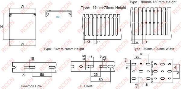 RCCN HVDRFT Narrow Slot Wiring Duct