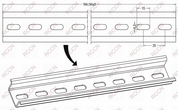 DIN導軌 鋼質導軌 TS35/15/1.5-615