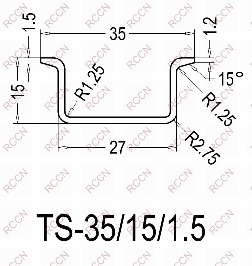 DIN導軌 鋼質導軌 TS35/15/1.5-615