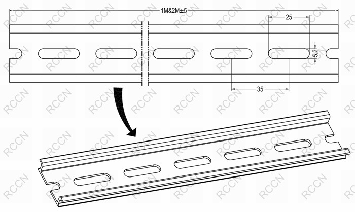 鋁合金導軌 LS35/7.5/1.5-525